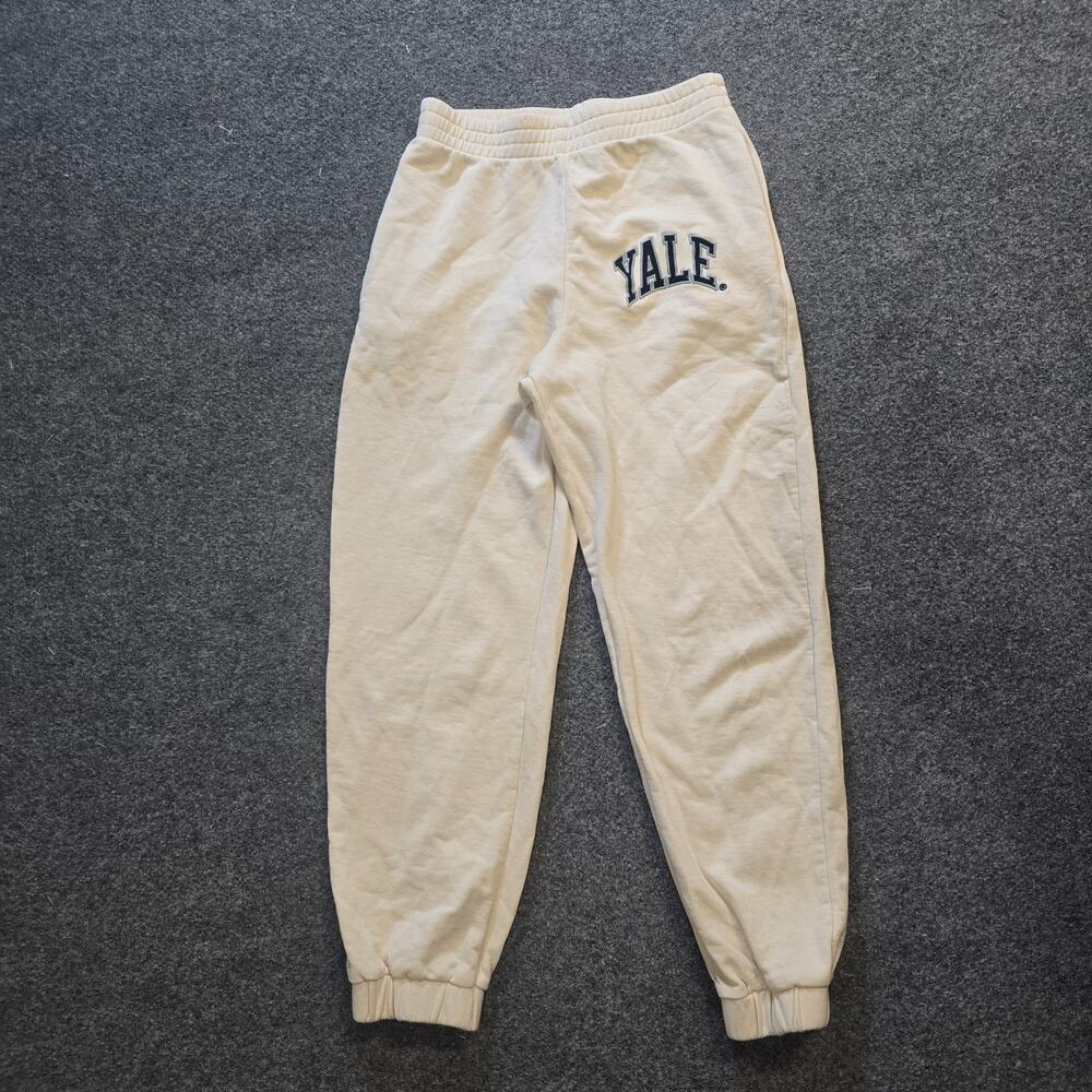 Yale Sweatpants Womens Size Small Off White Zara College Joggers Lounge Casual